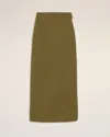 Ami Alexandre Mattiussi Green Wool Straight Skirt  Green In Green