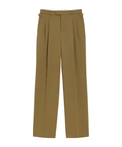 Ami Alexandre Mattiussi Green Wool Tabs Wide Trousers