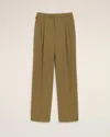 Ami Alexandre Mattiussi Green Wool Tabs Wide Trousers In Green