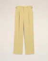 Ami Alexandre Mattiussi Green Wool Tabs Wide Trousers  Yellow