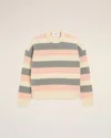 Ami Alexandre Mattiussi Grey Alpaca Striped Crewneck Sweater Grey In Neutral