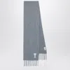 Ami Alexandre Mattiussi Ami Paris Ami Paris De Coeur Scarf In Gray