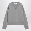 Ami Alexandre Mattiussi Ami Paris Grey Ami De Coeur Sweater In Wool And Cashmere Women In Gray