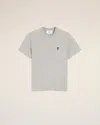 Ami Alexandre Mattiussi Ami De Coeur T-shirt In Organic Cotton Jersey In Gray
