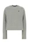 Ami Alexandre Mattiussi Ami Women Grey Cotton Sweatshirt In Gray