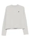 Ami Alexandre Mattiussi Ami Paris Women Ami De Coeur Cotton Sweatshirt In Gray