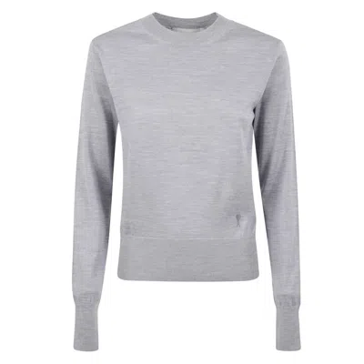 Ami Alexandre Mattiussi Grey Crewneck Sweater In Gray