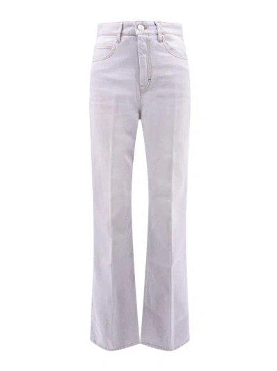 Ami Alexandre Mattiussi Grey Denim Five Pockets Trouser In White