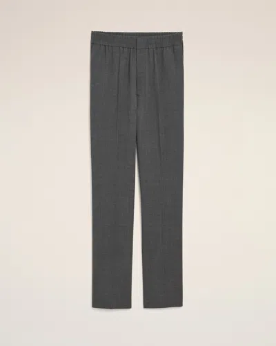 Ami Alexandre Mattiussi Grey Elasticated-waist Wool Trousers Grey In Gray