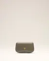 Ami Alexandre Mattiussi Grey Glazed Leather Small Crossbody Paris Paris Bag Grey In Black