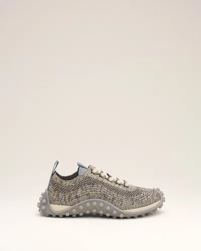 Ami Alexandre Mattiussi Grey Knit Mirage Sneakers Multicolor In Ash Gray/ivory