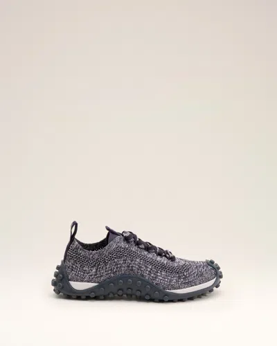 Ami Alexandre Mattiussi Grey Knit Mirage Sneakers Multicolor In Navy/ash Gray