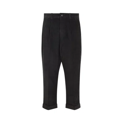 Ami Alexandre Mattiussi Grey Tapered Fit Pants In Black