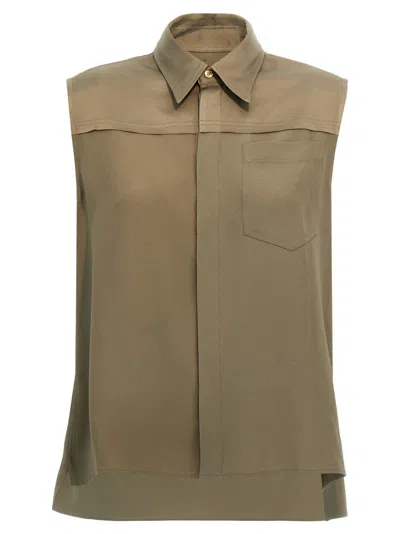 AMI ALEXANDRE MATTIUSSI GREY VISCOSE SHIRT