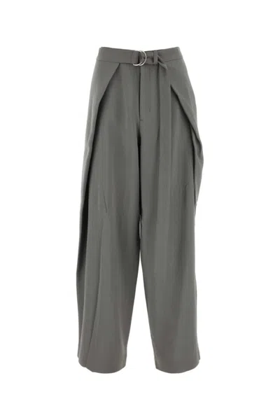 AMI ALEXANDRE MATTIUSSI GREY WIDE LEG PANT