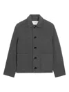 Ami Alexandre Mattiussi Grey Jacket With Classic Lapels And Button Closure In Wool Man In Gray