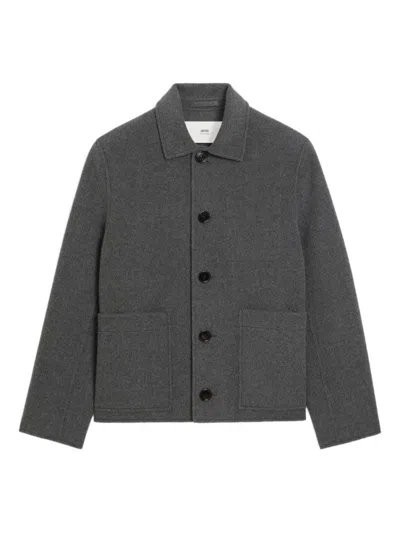 AMI ALEXANDRE MATTIUSSI GREY WOOL BLAZER