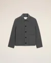Ami Alexandre Mattiussi Wool Buttoned Jacket In Gray