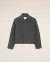 Ami Alexandre Mattiussi Grey Wool Boxy Buttoned Jacket Grey In Gray