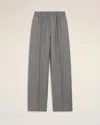 Ami Alexandre Mattiussi Grey Wool Herringbone Elasticated Trousers Grey In Gray