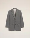 Ami Alexandre Mattiussi Grey Wool Loose Single Breasted Jacket Grey In Gray