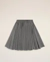Ami Alexandre Mattiussi Grey Wool Midi Corolla Skirt Grey In Gray