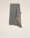Ami Alexandre Mattiussi Grey Wool Midi Herringbone Wrapped Skirt  Grey In Multi