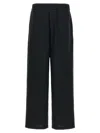 Ami Alexandre Mattiussi Wool Trousers With Back Pockets And Wide Leg In Blue