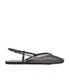Ami Alexandre Mattiussi Mesh Square Toe Strappy Flat Sole Sandals In Multi
