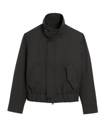 AMI ALEXANDRE MATTIUSSI HARRINGTON WOOL GABARDINE JACKET