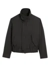 Ami Alexandre Mattiussi Harrington Wool Gabardine Jacket In Animal Print