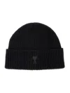 Ami Alexandre Mattiussi Ami Paris Ami De Coeur Black Wool Hat Men