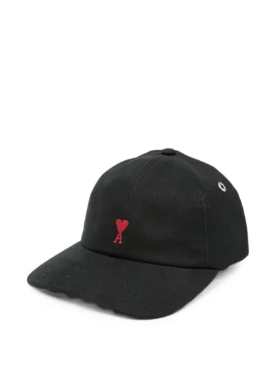 Ami Alexandre Mattiussi Ami Paris Black Cotton Baseball Cap