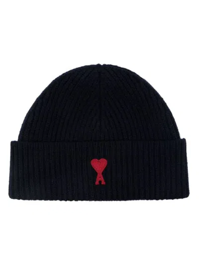 Ami Alexandre Mattiussi Hats In Navy/red