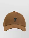 Ami Alexandre Mattiussi Hazelnut Curved Brim Hat With Eyelet Detail
