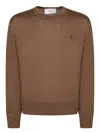 Ami Alexandre Mattiussi Hazelnut Wool And Silk Sweater In Brown
