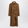Ami Alexandre Mattiussi Ami Paris Hazelnut Wool Coat Men In Brown