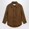 Ami Alexandre Mattiussi Wool Shirt Featuring Chest Pocket And Long Sleeves In Brown