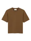 Ami Alexandre Mattiussi Ami Paris Heavy Organic Cotton T Shirt In Brown