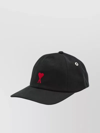 Ami Alexandre Mattiussi Heart Embroidered Cotton Cap