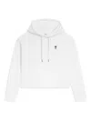 Ami Alexandre Mattiussi Ami Paris Ami Paris De Coeur Cotton Hoodie In White