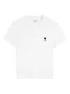 Ami Alexandre Mattiussi Ami Paris Ami Paris De Coeur Cotton T-shirt In White