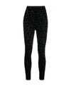 Ami Alexandre Mattiussi Heart-embroidered High-waisted Leggings In Black
