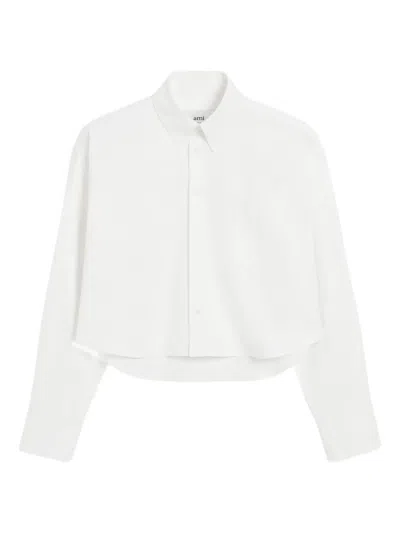 Ami Alexandre Mattiussi Heart-embroidered Oxford Shirt