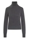Ami Alexandre Mattiussi Fine Knit Cashmere Sweater With Classic Crew Neckline In Gray