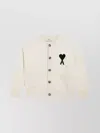 Ami Alexandre Mattiussi Ami Paris White Ami De Coeur Cardigan Men In White