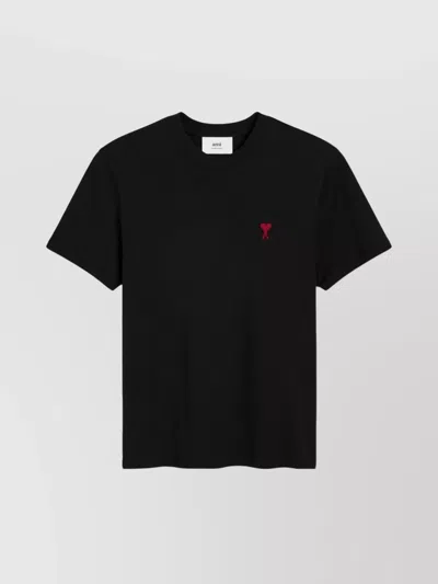 Ami Alexandre Mattiussi Heart Friend Cotton T-shirt In Black