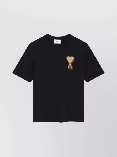 Ami Alexandre Mattiussi Ami Paris Tshirt T-shirtshirt Patch Clothing In Black