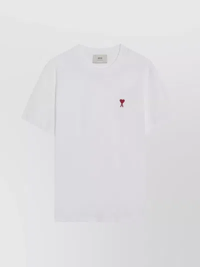 Ami Alexandre Mattiussi Heart Friend Crew Neck T-shirt In Gray