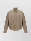 Ami Alexandre Mattiussi Heart Friend Curved Hem Long Sleeves Shirt